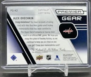 2021-22 Upper Deck Premier Alex Ovechkin Premier Gear /49 back